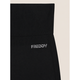 Freddy Womens Knitted Seamless Legging Short In Black