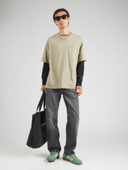 Calvin Klein Mens Topstitch Patch T-Shirt In Olive