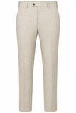 Polo Mens Custom Fit Linen Trouser In Stone