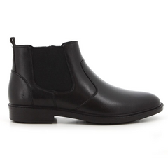 Hush Puppies Mens Isadore Leather Boots In Black