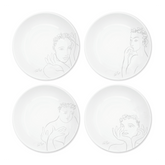 Dinner Plate Set Of 4-Sketchbook Grey