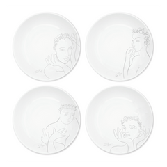 Dinner Plate Set Of 4-Sketchbook Grey