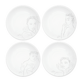 Side Plate Set Of 4-Sketchbook Grey