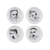 Carrol Boyes Sketchbook Set Of 4 Rimmed Coasters In White