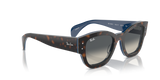 Ray Ban Jorge Unisex Sunglasses In Havanna Grey on Blue