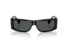 Versace Rectangular Unisex Sunglasses In Black