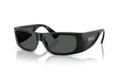 Versace Rectangular Unisex Sunglasses In Black