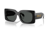Versace Signature Womens Square Sunglasses In Black