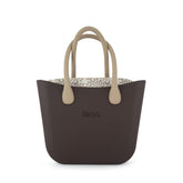 Fenn Light Stone Handle Tote Bag In Chocolate