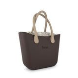 Fenn Light Stone Handle Tote Bag In Chocolate