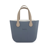 Fenn Stone Handle Tote Bag In Denim Blue