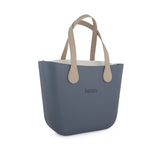 Fenn Stone Handle Tote Bag In Denim Blue