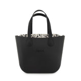 Fenn Silver Zip Black Handle Tote Bag in Black