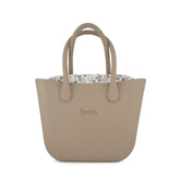Fenn Gold Zip Stone Handle Tote Bag In Stone