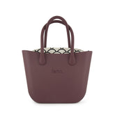 Fenn Gold Zip Printed Canvas Tote Bags In Purple