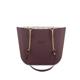 Fenn Gold Chain Pattern Print Tote Bag In Purple