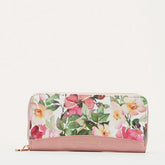 Pierre Cardin Aaliyah Floral Zip Around Purse In Pink