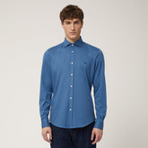 Harmont & Blaine Cnn001012804I Linen Blend Jersey Shirt Blue