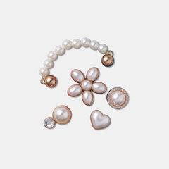 Crocs 10013133 Dainty Pearl Jewelry 5Pc Plugs Neutral