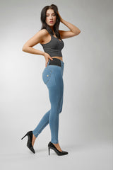 Freddy Womens Wrup High Waist Jeans In Light Blue