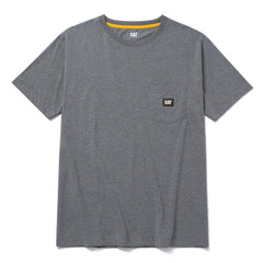 Caterpillar Mens Label Pocket Ss Tee Grey