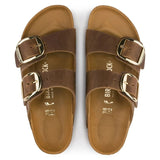 Birkenstock Womens Arizona Big Buckle Oil Leather Sandal In Cognac