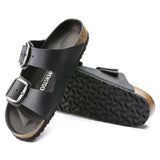Birkenstock Unisex Big Buckle Oiled Leather Shoes In Black