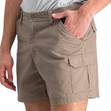 Jeep Mens 14cm Elasticated Cargo Shorts In Bark