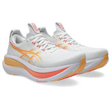 Asics Womens Gel-Nimbus 28 Shoes In White & Sun Coral