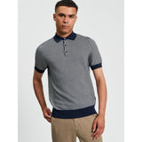 Ben Sherman Mens Texture Golfer In Dark Navy
