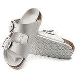 Brikenstock Womens Arizona Big Buckle Leather Sandal In White