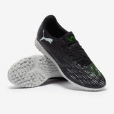 Puma Mens Future 8 Play Tt Running Shoes In Black/Grey/Green