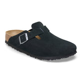 Birkenstock 1027067 Boston Suede Leather Sandals Black
