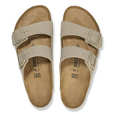 Birkenstock Unisex Arizona Faded Birko-Flor Shoes In Khaki