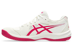 Asics Womens Court Slide Shoes Cream/Bright Rose