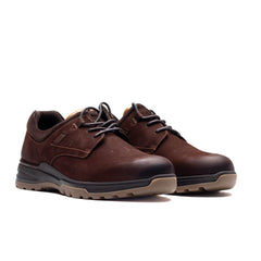 Hush Puppies Mens Alfie Cow Milled Nubuck Shoes Brown