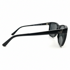 Emporio Armani Square Frame Unisex Sunglasses In Black & White