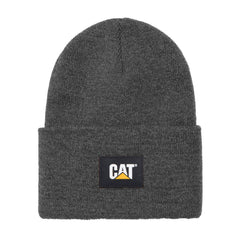 Caterpillar Label Cuff Beanie Black Grey