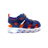 Bubble Gummers Boys Sandals In Blue & Orange