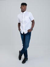 Ben Sherman Mens Short Sleeve White Linen Shirt