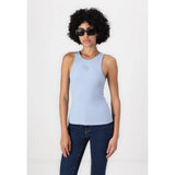 Guess Womens Round Neck Tank Top In Blue