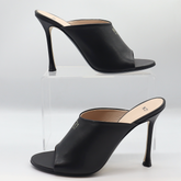 Nº21 Logo-Print Leather Mules 23Ecpxnv15004 Black