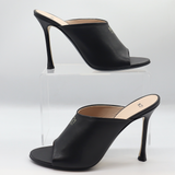 Nº21 Logo-Print Leather Mules 23Ecpxnv15004 Black