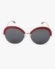 Max Mara Ilde ii Round Frame Unisex Sunglasses In Red