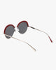 Max Mara Ilde ii Round Frame Unisex Sunglasses In Red