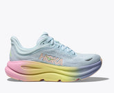 Hoka Womens Bondi 9 Shoes In Glimmering Blue/Overcast