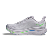 Hoka Mens Clifton 10 Shoes Aynn Ash Grey/Neon Green