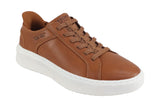 Skechers Mens Court Break Shoes In Cognac