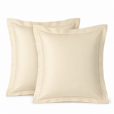 Egyptian Cotton Continental Pillowcase Pair In Cream
