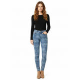 Sissy boy Ladies Axel Jeans With Snake Laser Print Jeans In Medium Vintage